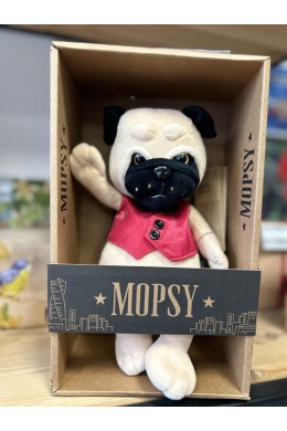 Игрушка Мопс Мопси в Жилетке с Бабочкой