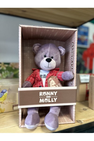 Игрушка Мишка Ронни в красном клетчатом пиджаке в Томске