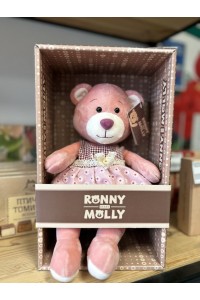 Игрушка Мишка Молли в платье с передником